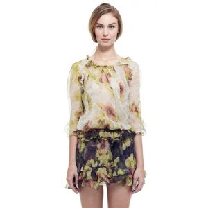 Isabel Marant Floral Silk Chiffon Mini Ski…